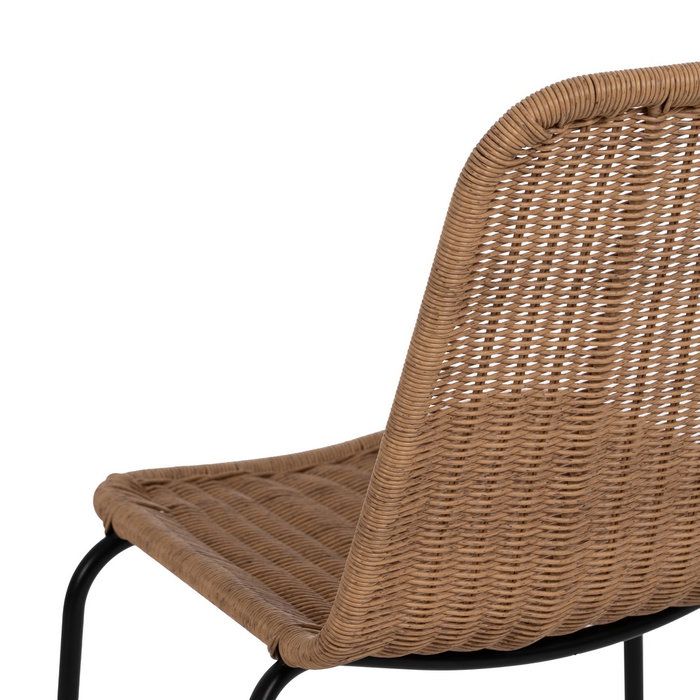 Silla Natural Pe-Acero Salón 52 X 57 X 82 cm (Set de 2)