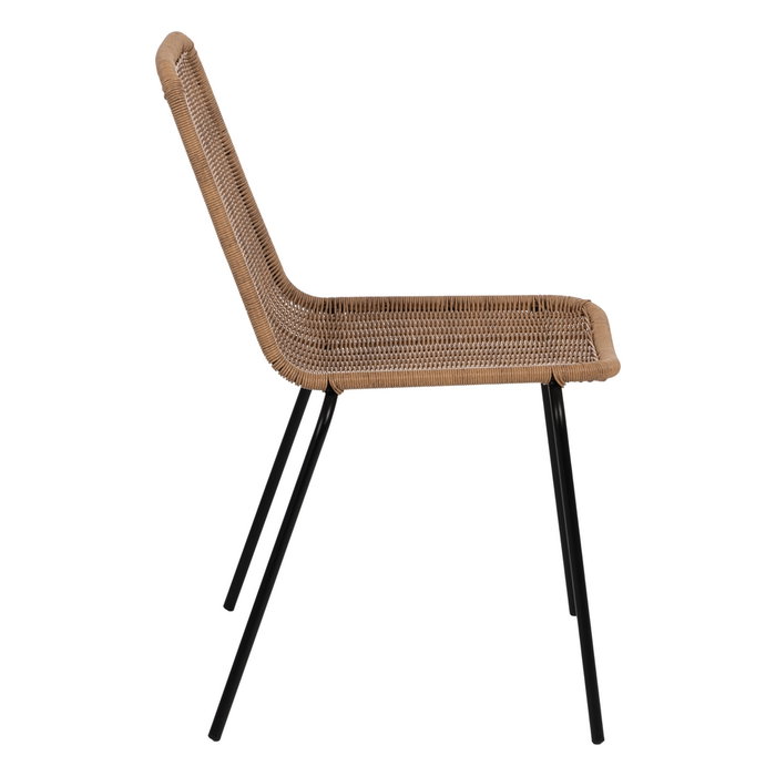 Silla Natural Pe-Acero Salón 52 X 57 X 82 cm (Set de 2)