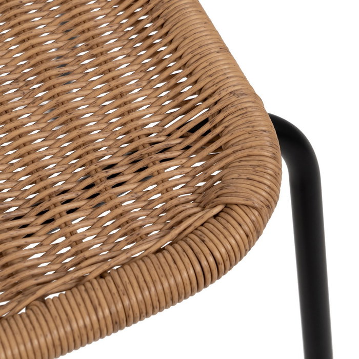 Silla Natural Pe-Acero Salón 52 X 57 X 82 cm (Set de 2)