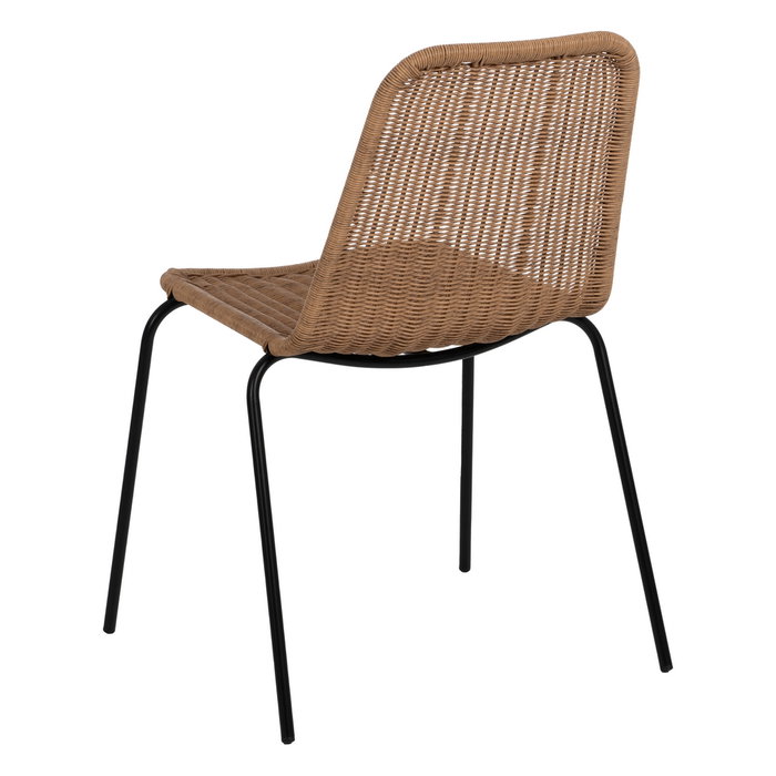 Silla Natural Pe-Acero Salón 52 X 57 X 82 cm (Set de 2)