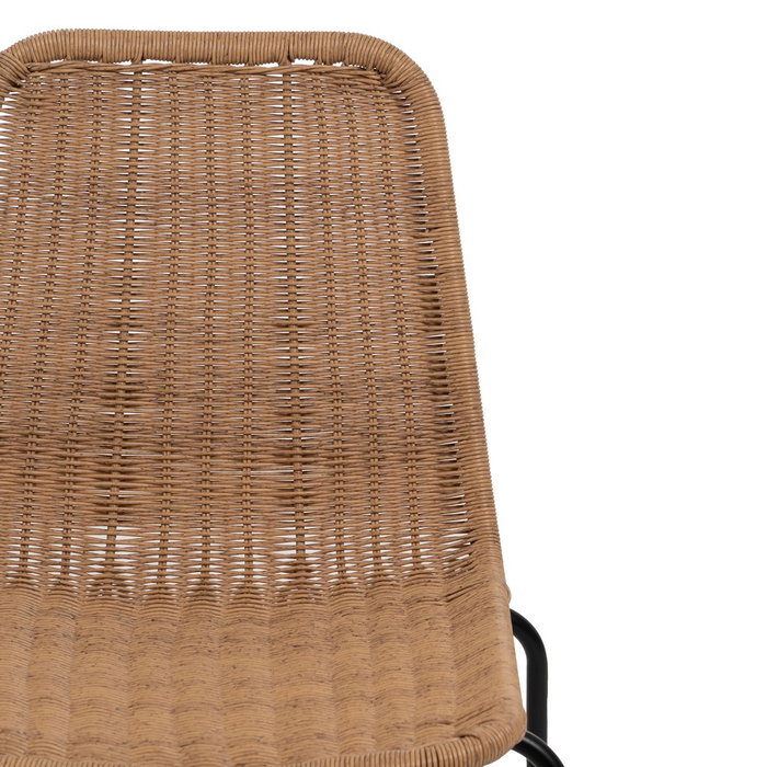 Silla Natural Pe-Acero Salón 52 X 57 X 82 cm (Set de 2)