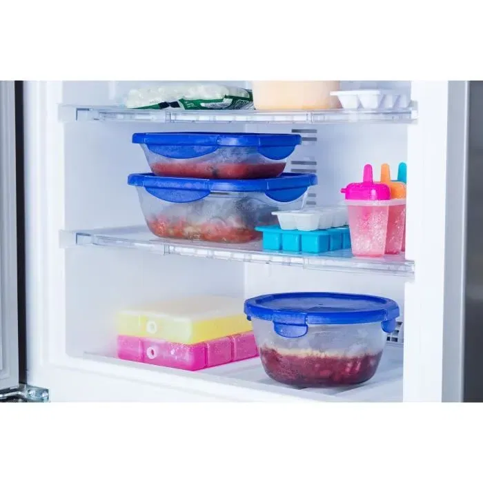Pyrex 3426470278027 Juego de 7 Recipientes para Guardar Alimentos de Vidrio con Tapa Hermética Cook & Go