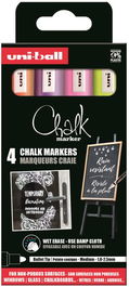 Marcador Tiza Liquida Uni-Ball Chalk Marker (Pwe-5M/4P) 1,8-2,5 Mm Surtido Caja De 4 (Amarillo F., Naranja F., Rosa, Y Violeta)