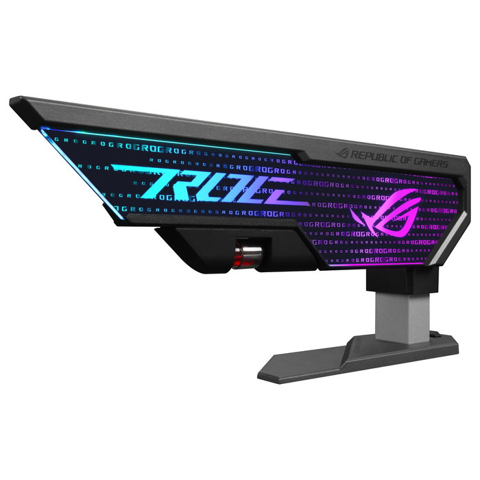 Asus ROG Herculx XH01/GRY/ARGB - Soporte para Tarjeta Gráfica, Holder Universal, Negro/Gris, RGB Direccionable, Incluye Cable de 0.5 m, para Caja PC