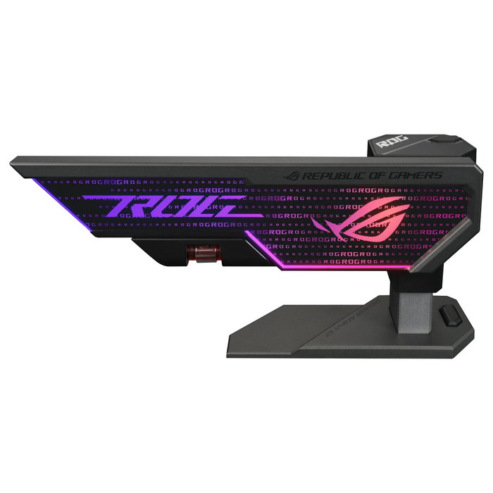 Asus ROG Herculx XH01/GRY/ARGB - Soporte para Tarjeta Gráfica, Holder Universal, Negro/Gris, RGB Direccionable, Incluye Cable de 0.5 m, para Caja PC