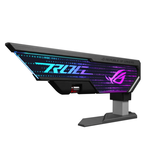 Asus ROG Herculx XH01/GRY/ARGB - Soporte para Tarjeta Gráfica, Holder Universal, Negro/Gris, RGB Direccionable, Incluye Cable de 0.5 m, para Caja PC