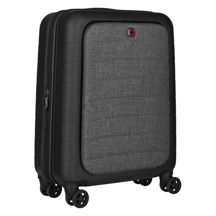Wenger Maleta de Cabina Syntry con Compartimento para Portátil 14", 4 Ruedas Pivotantes, Negro/Gris, 36L