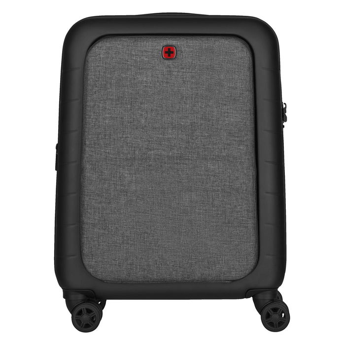Wenger Maleta de Cabina Syntry con Compartimento para Portátil 14", 4 Ruedas Pivotantes, Negro/Gris, 36L