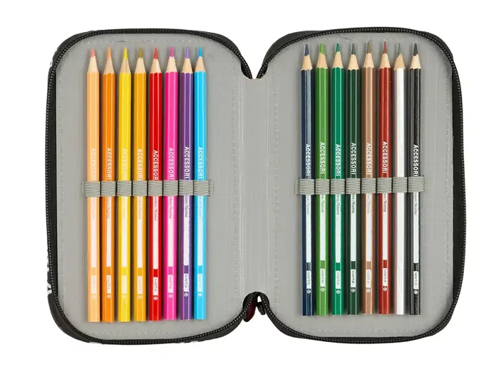 Portatodo F.C. Barcelona Negro 12,5 x 19,5 x 5,5 cm 37 Piezas