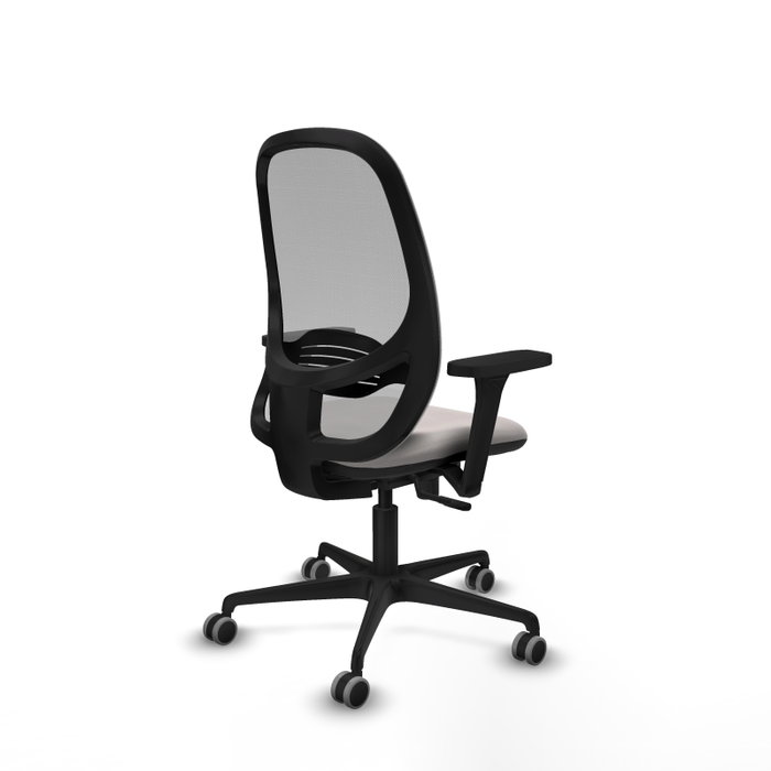 PIQUERAS Y CRESPO Silla de oficina Cilanco con mecanismo Sincro, Blanco y Gris