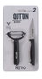Quttin Set 2 Piezas Cuchillo Pelador y Pelador Oscilante Nero Nero 13.8 cm x 2.5 cm x 25.2 cm (12 Cajas)