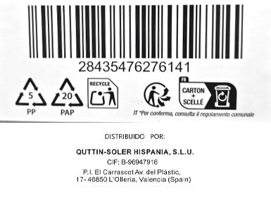 Quttin Set 2 Piezas Cuchillo Pelador y Pelador Oscilante Nero Nero 13.8 cm x 2.5 cm x 25.2 cm (12 Cajas)