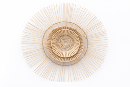 DKD Home Decor Decoración de Pared Ratán 3D Natural 66x66x5 cm