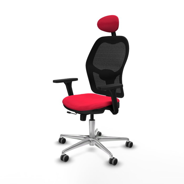 PIQUERAS Y CRESPO Silla de oficina Jorquera con mecanismo Sincro/Traslack, Rojo y Negro PIQUERAS Y CRESPO Silla de oficina Jorquera con mecanismo Sincro/Traslack, Rojo y Negro