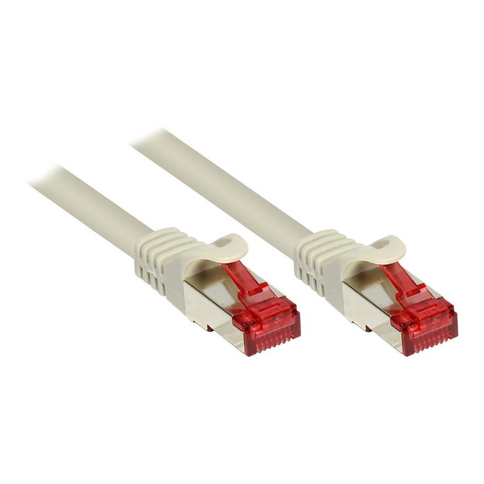GoodConnections Cable de Red 0.25m Cat. 6 S/FTP (S-STP) con Conectores RJ-45 Chapados en Oro, PVC, 250MHz, Blanco, Patchkabel con Rastnasenschutz GoodConnections Cable de Red 0.25m Cat. 6 S/FTP (S-STP) con Conectores RJ-45 Chapados en Oro, PVC, 250MHz, Blanco, Patchkabel con Rastnasenschutz