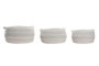 DKD Home Decor Cesta Set de 3 Blanco Negro Naranja 43 x 25 x 52 cm