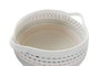 DKD Home Decor Cesta Set de 3 Blanco Negro Naranja 43 x 25 x 52 cm