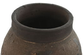 DKD Home Decor Jarrón Oriental Marrón Terracota 19.5 x 35.5 x 19.5 cm Hecho a mano