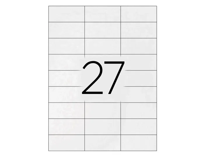 Q-connect KF10642 Etiqueta Adhesiva 70x30 mm para Ink-jet, Láser y Fotocopiadora, Caja 100 Hojas DIN A4