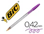 Bic Bolígrafo Cristal Fun Morado, Caja de 20 Unidades
