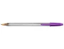 Bic Bolígrafo Cristal Fun Morado, Caja de 20 Unidades