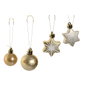 DKD Home Decor Set de 70 Bolas de Decoración Doradas PE