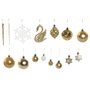 DKD Home Decor Set de 70 Bolas de Decoración Doradas PE