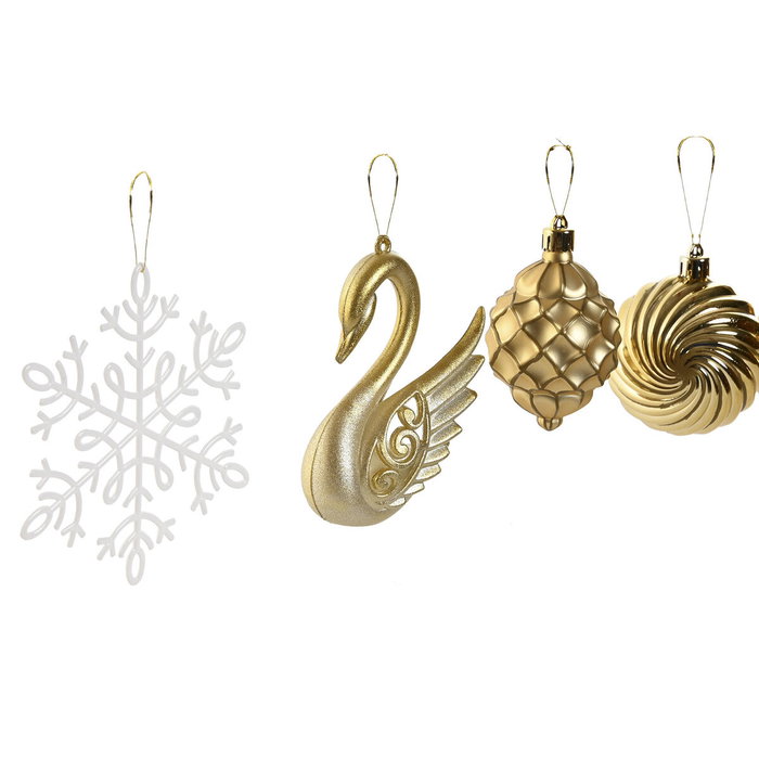 DKD Home Decor Set de 70 Bolas de Decoración Doradas PE
