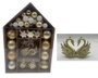 DKD Home Decor Set de 70 Bolas de Decoración Doradas PE