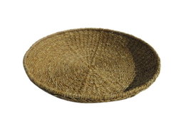 DKD Home Decor Centro de Mesa Seagrass y Metal Natural 55x55x7 cm