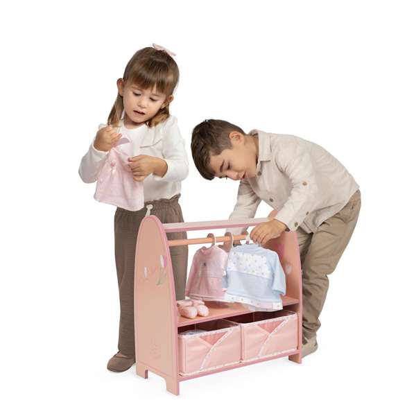 Decuevas Armario Abierto de Juguete Madera Tulipe, Metal, Plástico y Poliéster, 4x22x21 cm, Recomendado +3 años