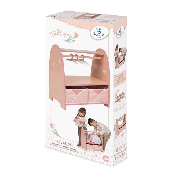 Decuevas Armario abierto madera Tulipe 4x22x21 cm Edad mínima recomendada: 36 meses