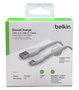 Belkin CAB002BT3MWH Cable USB-A a USB-C 3m Trenzado Blanco, Carga y Sincronización, 15W, Garantía 3 años