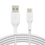 Belkin Cable BoostCharge USB-A a USB-C Trenzado 3 m Blanco