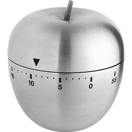 TFA Temporizador de cocina Manzana 38.1030.54 Analógico de Acero Inoxidable