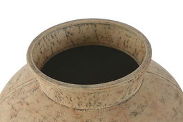 DKD Home Decor Jarrón Romántico Crema Metal 33 x 38 x 33 cm