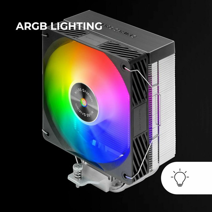 Mars Gaming MCPU-X4ARGB Disipador CPU ARGB 220W TDP Negro