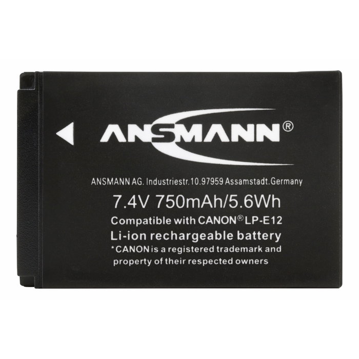 Ansmann A-Can LP-E12 Batería Recargable de 7,4V 750mAh