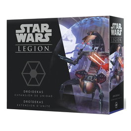 Fantasy Flight Star Wars: Legión - Droidekas Expansión Juego de Miniaturas, 4 Miniaturas sin Pintar, Cartas, Español