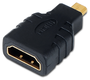 Aisens Adaptador HDMI Hembra a Micro HDMI Macho A121-0125 Negro