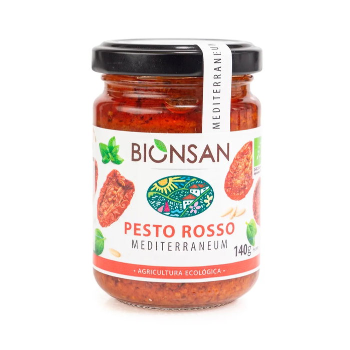 BIONSAN PESTO ROSSO con piñones 140gr. ECO