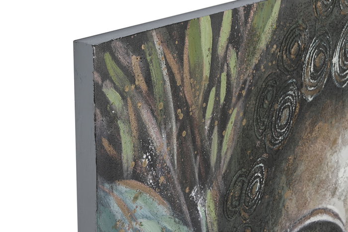 DKD Home Decor Cuadro Oriental Verde Gris Set de 2 3 x 120 x 160 cm