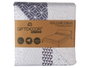 Giftdecor Colcha Cama Reversible 240x260 cm Hexágonos Azul Blanco Gris Tacto Suave Poliester (Set de 6)
