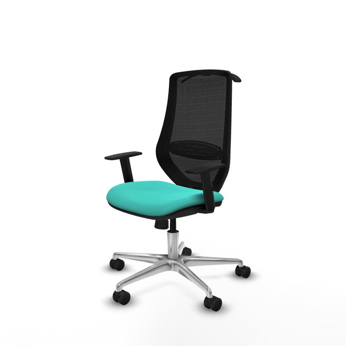 PIQUERAS Y CRESPO Silla de oficina Mardos Turquesa y Negro
