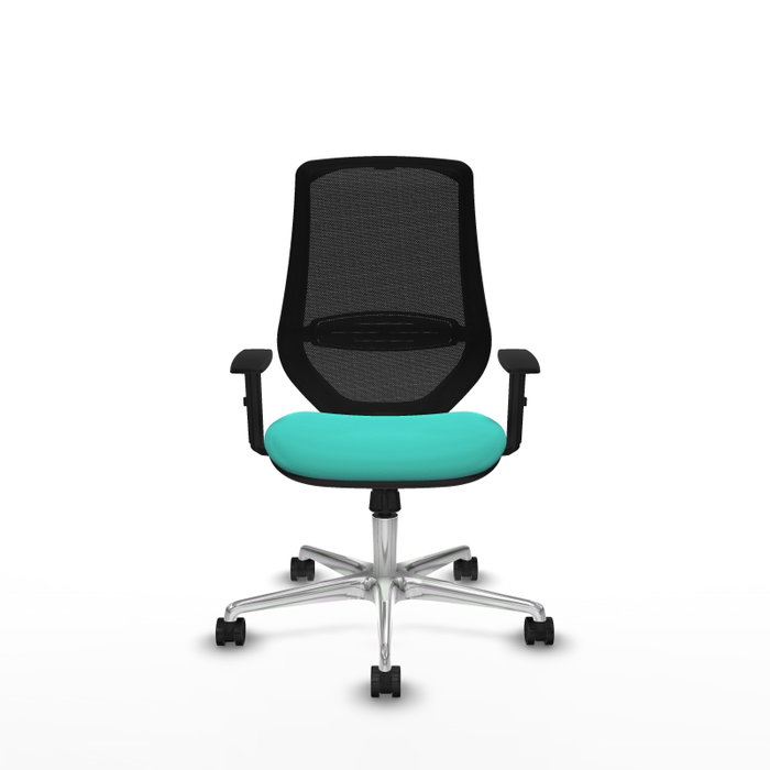 PIQUERAS Y CRESPO Silla de oficina Mardos Turquesa y Negro