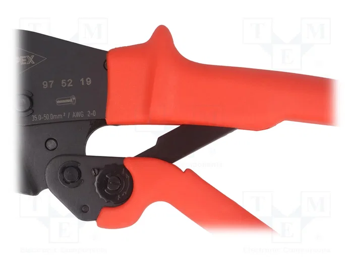 KNIPEX Crimpadora para terminales de cable y casquillos 2AWG...0AWG
