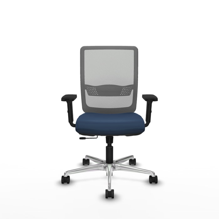 PIQUERAS Y CRESPO Silla de oficina Haches Azul marino y Gris