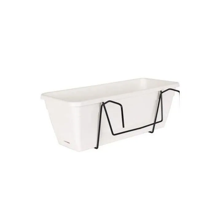 ARTEVASI Kit Jardinera Venezia con Reserva de Agua - Blanco - 10 L - 49 x 19,5 x 16,6 cm ARTEVASI Kit Jardinera Venezia con Reserva de Agua - Blanco - 10 L - 49 x 19,5 x 16,6 cm