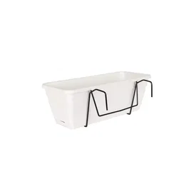 ARTEVASI Kit Jardinera Venezia con Reserva de Agua - Blanco - 10 L - 49 x 19,5 x 16,6 cm
