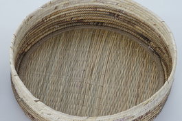 DKD Home Decor Cesta Tropical Bicolor Marron Set de 4 (2 Unidades) 56 x 56 x 13 cm